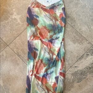 Tiger Mist Multicolor Abstract Pencil Skirt